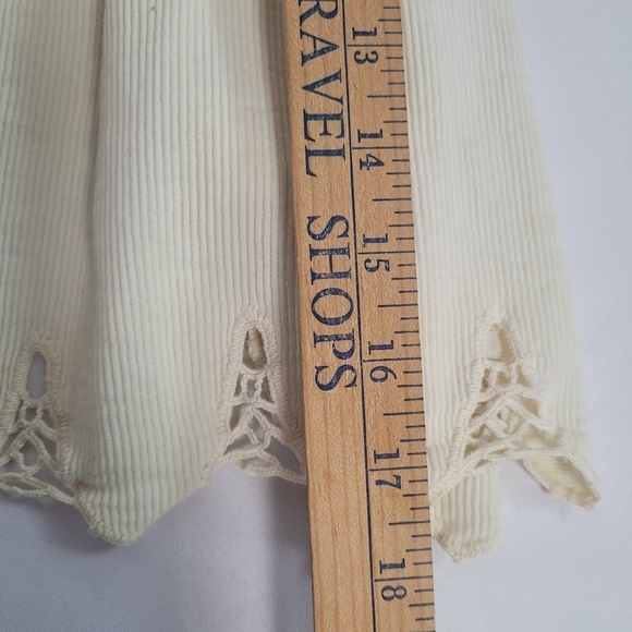 Vintage Handmade Dress Infant Doll Corduroy With Bonnet - Picture 10 of 12